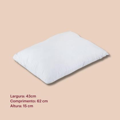 Imagem de Travesseiro Flocos de Espuma Orthocrin Basic Softpillow 43x62x15 Alto Suporte Conforto Firme