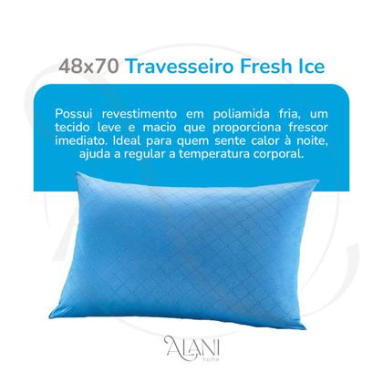 Imagem de Travesseiro gelado fresh ice azul 48 x 70 bom sono antialergico