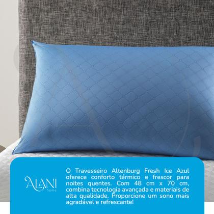 Imagem de Travesseiro gelado fresh ice azul 48 x 70 bom sono antialergico