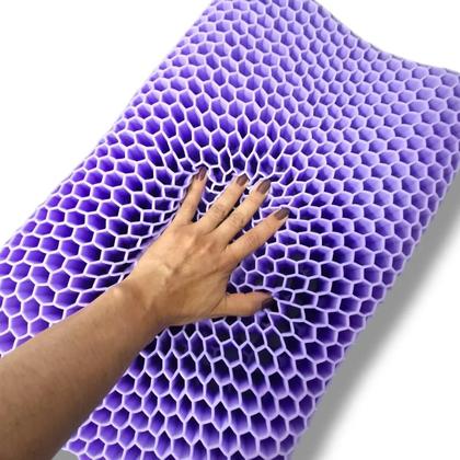 Imagem de Travesseiro Hipoalérgico Gel Elástico 3d Roxo Supermedy