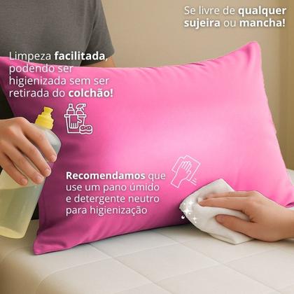 Imagem de Travesseiro Hospitalar: Capa Impermeável + Refil de Espuma - Coloridas