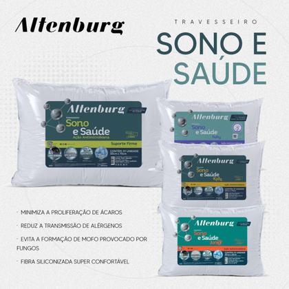 Imagem de Travesseiro Infantil Antialérgico Sono e Saúde Júnior 45x65cm Altenburg Branco Lavável