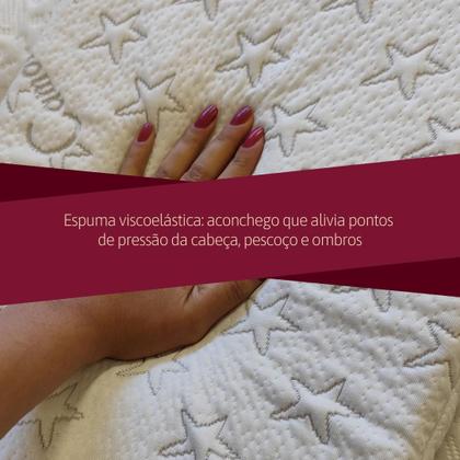 Imagem de Travesseiro Infantil Criança Adolescente Espuma Viscoelástica Meu Orthocrin Visco 40x60x7