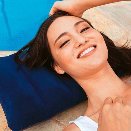 Imagem de Travesseiro Inflável Intex Camping Viagem Cama Colchão Praia