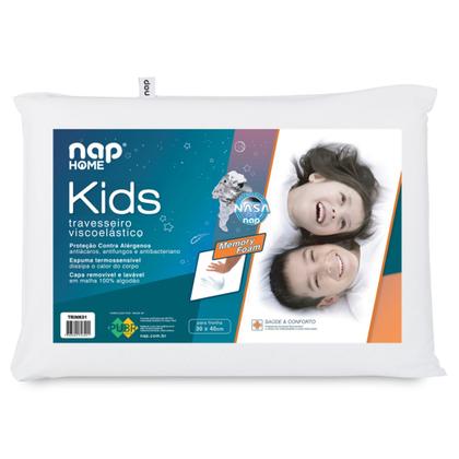 Imagem de Travesseiro Kids Infantil Espuma Nasa Viscoelástica Antiácaro Nap TRINK01