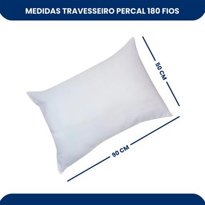 Imagem de Travesseiro King Percal 180 Fios Master Comfort 50x90cm