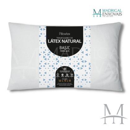 Imagem de Travesseiro Látex Basic Perfil Alto - Malha 100% Poliéster - Flocos de Látex - Conforto Térmico