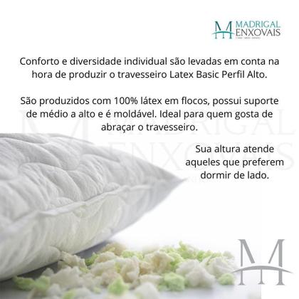 Imagem de Travesseiro Látex Basic Perfil Alto - Malha 100% Poliéster - Flocos de Látex - Conforto Térmico