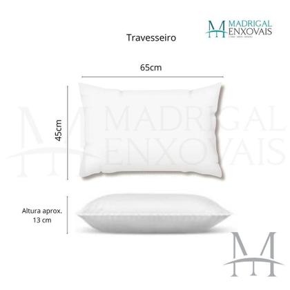 Imagem de Travesseiro Látex Basic Perfil Baixo 45x65cm - Flocos de Látex - Ideal para Dormir - Madrigal Enxovais