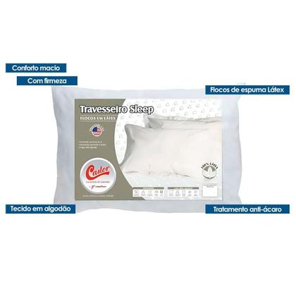 Imagem de Travesseiro Látex Sleep Flocos p/Fronha 50x70 (65x45x15) - Castor