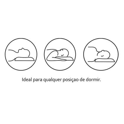 Imagem de Travesseiro Látex Sleep Flocos p/Fronha 50x70 (65x45x15) - Castor