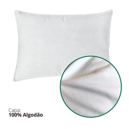 Imagem de Travesseiro Média com 14cm Enchimento Penas e Fibras