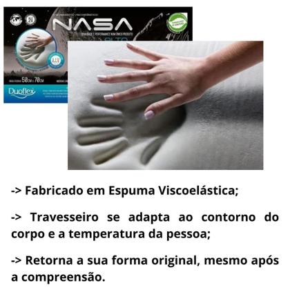 Imagem de Travesseiro Nasa Alto Original Confortável Antialérgico Duoflex