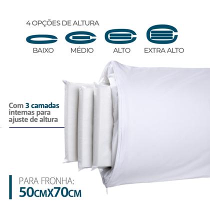 Imagem de Travesseiro Nasa De Altura Regulável Duoflex 50 X 70 Rn1109