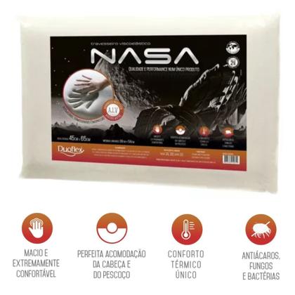 Imagem de Travesseiro Nasa Original Confortável Antialérgico Duoflex