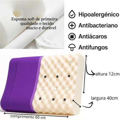 Imagem de Travesseiro Para Ronco Dor Cervical Postura Apneia do Sono Magnético Pastilhas IVL