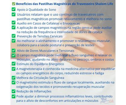 Imagem de Travesseiro Para Ronco Dor Cervical Postura Apneia do Sono Magnético Pastilhas IVL
