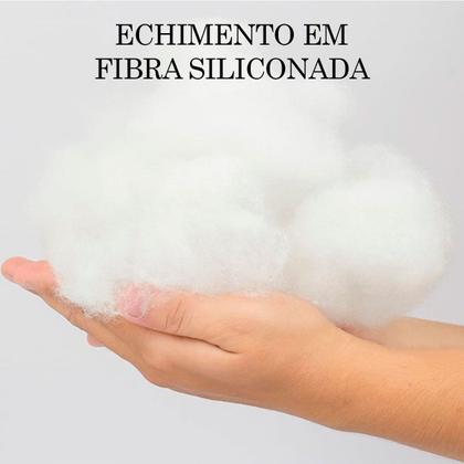 Imagem de Travesseiro Queen 80cm x 60cm Grande Pillow Pluma Com Fronha/Capa Algodão com Zíper Cor Branco