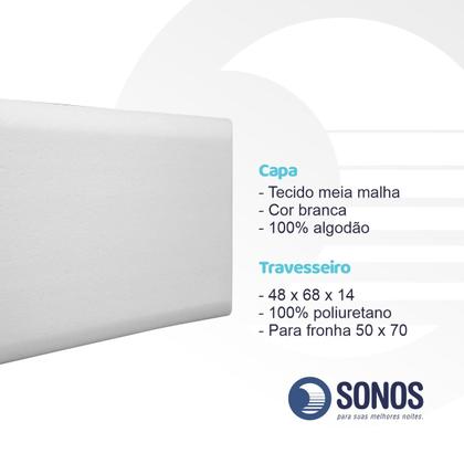 Imagem de Travesseiro Sonos Nasa Light Alto 14cm de Altura