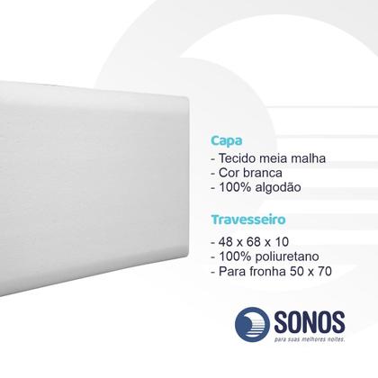 Imagem de Travesseiro Sonos Nasa Light Baixo 10cm de Altura