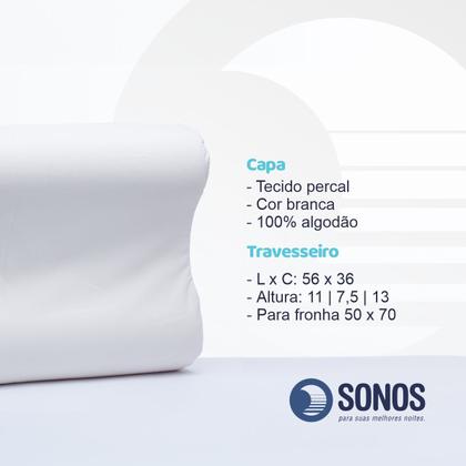 Imagem de Travesseiro Sonos Nasa Light Cervical Peça Com 3 Alturas