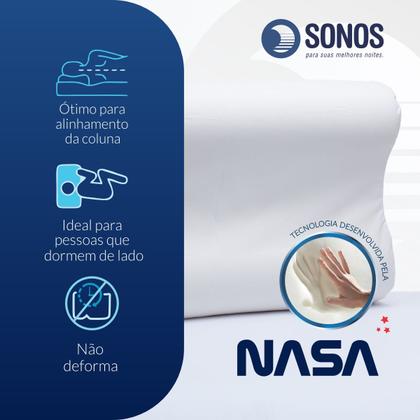 Imagem de Travesseiro Sonos Nasa Light Cervical Peça Com 3 Alturas