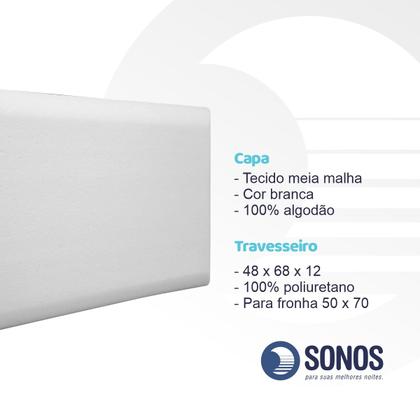 Imagem de Travesseiro Sonos Nasa Light Médio 12cm De Altura