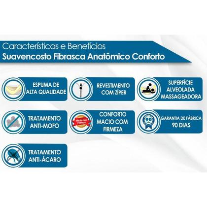 Imagem de Travesseiro Suavencosto Triangular Anatômico 4177 (42x33x51) - Fibrasca