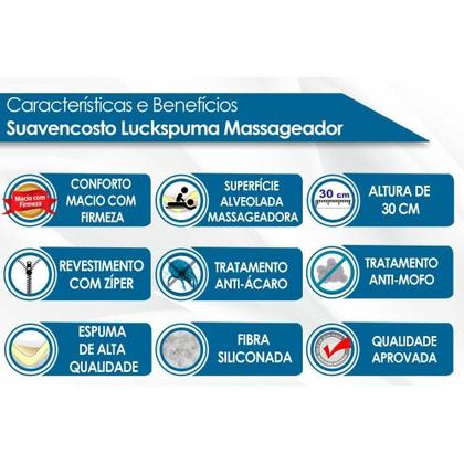 Imagem de Travesseiro Suavencosto Triangular Confort Luck Anatômico (45X65X30) - Luckspuma