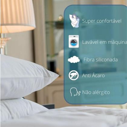 Imagem de Travesseiro suporte extra firme branco medida 50 x 70 bom sono
