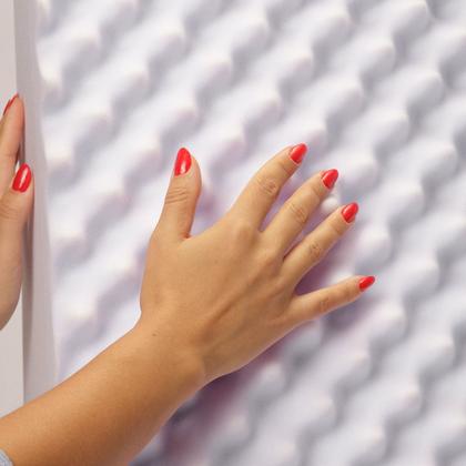 Imagem de Travesseiro Triangular Anatômico Casca De Ovo Sem Capa Apoio Encosto Costa Leitura Antirefluxo