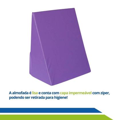 Imagem de Travesseiro Triangular Encosto Pós-Cirúrgico Antirrefluxo com Capa Impermeável Bioflorence