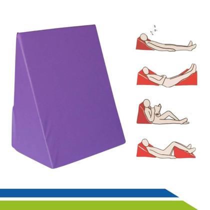 Imagem de Travesseiro Triangular Encosto Pós-Cirúrgico Antirrefluxo com Capa Impermeável Bioflorence