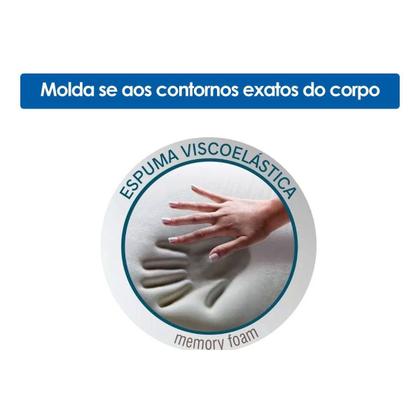Imagem de Travesseiro Viscoelástico Visco Sky Slim (38x58) - Ortobom