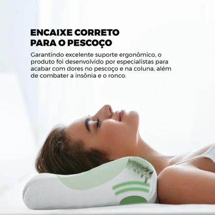 Imagem de Travesseiro Vitasono Meu Sono Top Cervical Ortopédico Nasa Anatômico Alinhamento da Coluna 