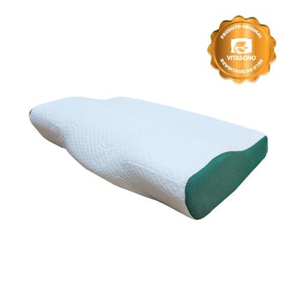 Imagem de Travesseiro Vitasono Meu Sono Top Cervical Ortopédico Nasa Anatômico Alinhamento da Coluna 