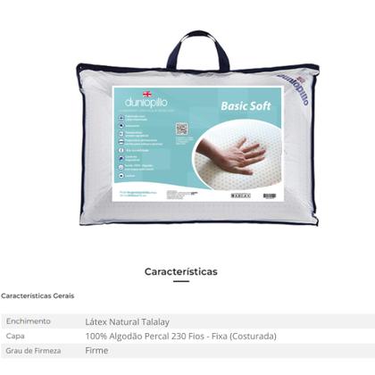 Imagem de Travesseiros da Dunlopillo- Basic Soft e Basic Flat