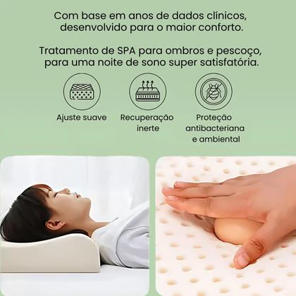 Imagem de Travesseiros Látex Natural Suporte Ortopédico para Coluna Cervical  LTX Sleep