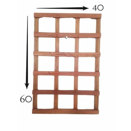 Imagem de Treliça Quadrada Madeira 60X40 Jardim Vertical Horta Varanda