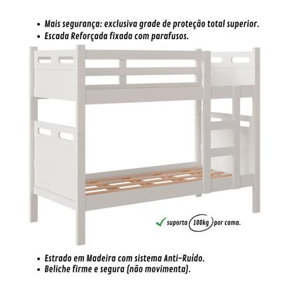 Imagem de Treliche Beliche com Cama Auxiliar com 3 Colchões Probel D20 