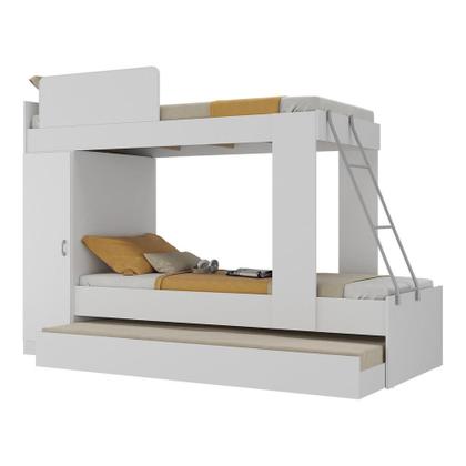 Imagem de Treliche com Barra de Proteção Multimóveis para colchão 188 x 78 cm Branco