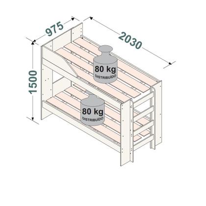 Imagem de Treliche Indy Com Cama Auxiliar Conquista Móveis