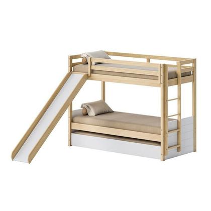 Imagem de Treliche Infantil com Escorregador New Garden Casatema MadeiraOriginals Marrom/Branco