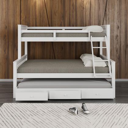 Imagem de Treliche Madeira Com Gavetas Merk - 2 Camas Solteiro + 1 Cama Casal