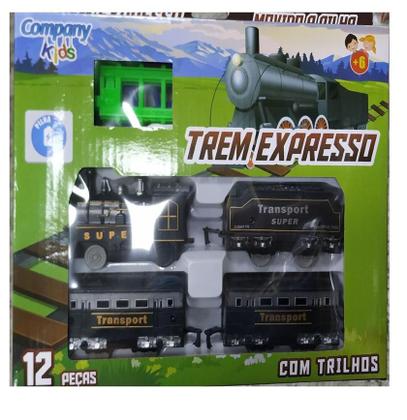 Imagem de Trem Expresso c/ Trilhos Movido A Pilha c/ 12 peças Infantil