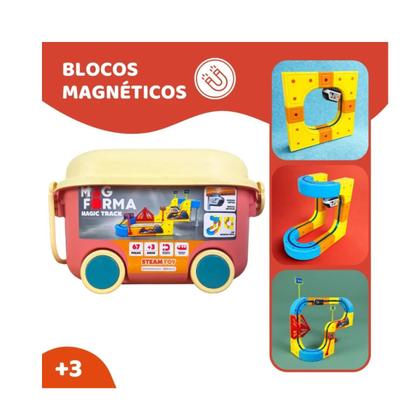 Imagem de Trem Pista de Montar Magforma Magic Track Magnético 67 Pcs
