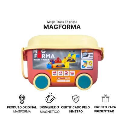 Imagem de Trem Pista de Montar Magforma Magic Track Magnético 67 Pcs