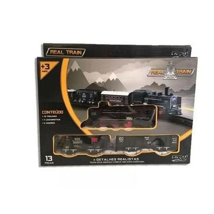 Imagem de Trem Trenzinho Ferrorama Real Train - 13 Peças - Zoop Toys