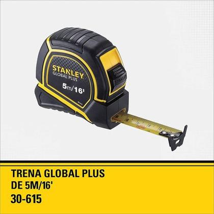 Imagem de Trena 5 Mts Profissional Emborrachada C/trava 30-615 Stanley