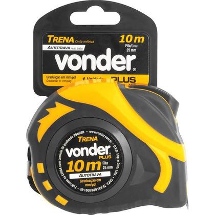 Imagem de Trena aço 10mx25mm curta auto trava - Vonder Plus